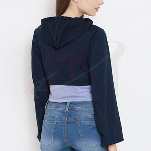 Fabricants de vêtements, sweats à capuche sur mesure grande taille pour femmes, sweats à capuche en molleton de haute qualité 100% coton, sweats à capuche courts pour femmes, streetwear - Product Image 3