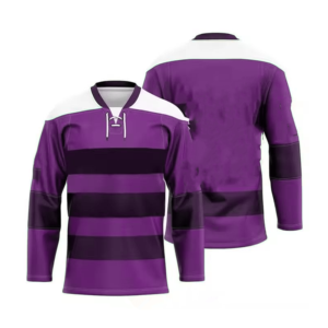 Men's V-Neck Full Sleeve Rugby Jersey Striped Red Dark Brown Moisture Wicking Polyester Regular Fit All Seasons - Product Image 4