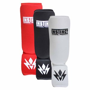 Protège-tibia de kickboxing professionnel durable et personnalisé en gros Shin-n Step élastique en coton mélangé pour Muay Thai martial pour adultes - Product Image 1