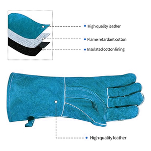 Guantes de Soldadura de Cuero Vacuno Resistentes para Trabajo Industrial de Construcción, Protección Contra Impactos, Cómodos Guantes de Trabajo para Soldador - Product Image 2