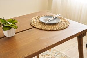 Mesa de comedor escandinava hecha a mano de pino macizo, mesa de comedor minimalista de madera, mesa de cocina moderna de madera para comedor - Product Image 4