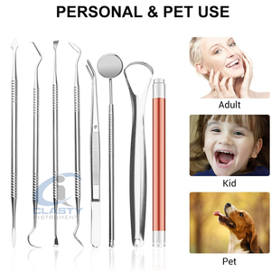CLASTY INSTRUMENTS Juego de Instrumentos Quirúrgicos Dentales de Acero Inoxidable, Kit de Herramientas Ortodónticas Manuales, Espejo, Pinzas, Abridor de Boca - Product Image 6