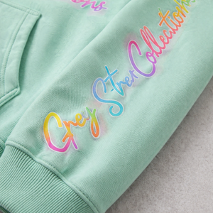 Vente en gros de sweats à capuche vintage personnalisés avec logo imprimé numérique en strass, pour hommes, 100% coton, streetwear, sweats à capuche zippés effet usé - Product Image 3