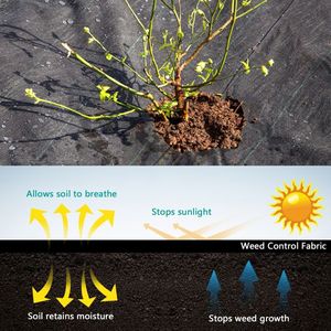 Telo Pacciamante Nero in Polietilene a Doppio Strato da 5oz, Rete da Giardino 3*250ft - Product Image 6