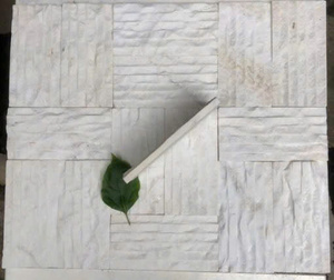 Revestimiento Decorativo de Pared de Piedra Natural Blanca Lechosa con Acabado Dividido 10×20 cm – CTS-DOT-TN-91 - Product Image 1