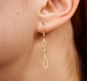 Pendientes de Diamantes Cultivados en Laboratorio con Forma de Corazón, Certificados por IGI, Chapados en Oro de 14 Quilates, Modernos y Elegantes para Mujer, Joyería de Lujo para Fiestas y Bodas - Product Image 6