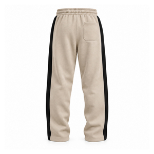 Heavyweight Fleece Sweatpants Custom Track Joggers Relaxed Fit Casual <b>Trousers</b> With Side Panels Elastic Waist For <b>Men</b> - Product Image 6