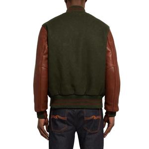 Veste d'université grande taille de haute qualité en gros patchs en chenille de logo personnalisé universitaire vierge vestes pour hommes - Product Image 3