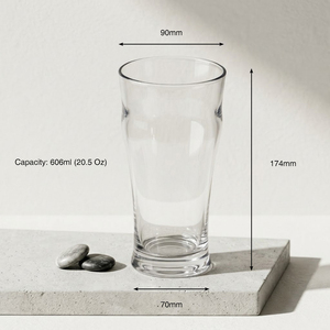 [Holar] Jarra de Cerveza de Plástico Transparente Reutilizable e Irrompible de Grado Comercial, Fabricada en Taiwán, de 20 oz, para Catering, Restaurantes y Bistrós - Product Image 3