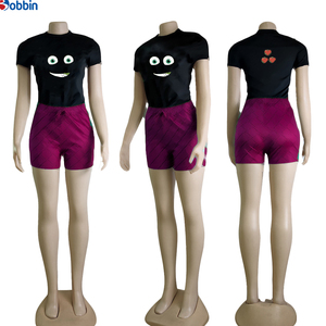 Conjunto Deportivo de Verano Estilo Hip Hop para Mujer, Ecológico, de Secado Rápido, Transpirable, Informal, Camisetas Cortas hasta la Rodilla, Conjuntos Personalizados Vintage - Product Image 3