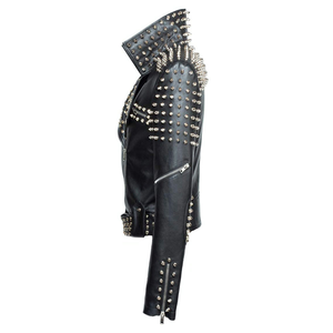 Veste Safari d'Hiver pour Homme, Service OEM, Cuir Véritable Enduit, Col Montant, Imperméable, Denim, Épaisseur Standard, Motif Corne - Product Image 3