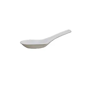 Chinese Spoons PP Plastic Disposable White Color 120 X 39 Mm Salad Spoon Durable Quality Hot & Cold Food Microwave Oven Safe