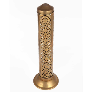 Quemador de incienso antiguo de latón con forma de cisne y tapa de malla tallada para pooja, disponible a precios de mayorista. - Product Image 3
