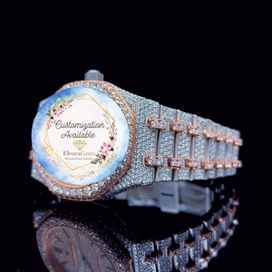 Unique Women's Round Fashion <b>Smart</b> <b>Watch</b> Stainless Steel Bracelet Gems Customization Available Personalized Jewelry - Product Image 2