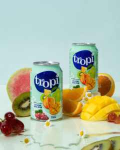 Bebida Tropi Juice 330ml Lata Corta de Aluminio 100% Puré de Frutas Bajo en Grasa Esterilizado Recién Exprimido Sabor Guayaba y Mango - Product Image 2
