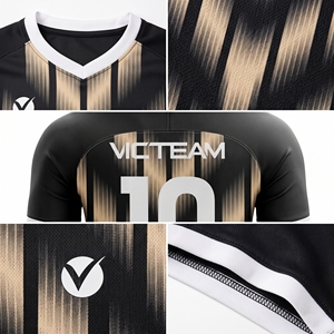 Ensemble d'uniformes de football personnalisés, maillot 100% polyester, kit à manches courtes, imprimé en 3D sur le devant, séchage rapide, respirant, vêtements d'équipe pour adultes - Product Image 6