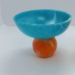 Tazón para Servir Ensaladas de Resina Pulida Ecológica de Alta Calidad para Uso en el Hogar, Hoteles y Restaurantes, Diseño Clásico de Lujo - Product Image 1