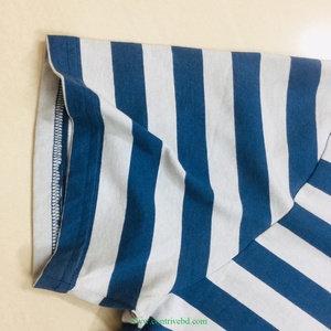 Camiseta de algodón informal para hombre 100% Jersey hilo teñido de gran tamaño diseño de hombro caído marcas personalizables antiarrugas transpirable - Product Image 4