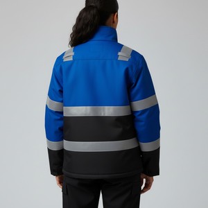 High Visibility Reflective Safety <b>Jacket</b> Custom Workwear <b>Jacket</b> For Construction Road Traffic Outdoor <b>Workers</b> - Product Image 4