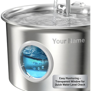 Fontaine à eau automatique en acier inoxydable de 2,6 L pour chats, distributeur d'eau électrique silencieux pour animaux de compagnie, fournitures pour petits animaux - Product Image 4