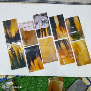 Placa Decorativa de Cuerno de Búfalo, Ecológica, Hecha a Mano, Cuerno Natural de 6-8mm, Forma Rectangular para Proyectos de Artesanía y Muebles - Product Image 5