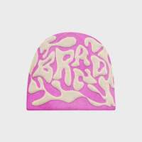Gorro Unisex OEM Estilo Urbano con Estampado de Letras, Gorro de Invierno de 56-58 cm, Tejido por Computadora, 100% Acrílico, Gorro Elegante para Invierno