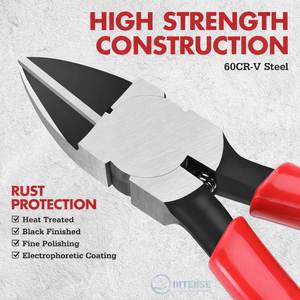 6 Precision Stainless Steel Wire <b>Cutters</b> Spring Loaded Side <b>Cutters</b> Ultra for <b>Flush</b> Cut Pliers Non Slip Handle for Jewelry - Product Image 2