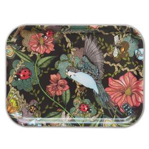 Bandeja de Servicio Rectangular de Metal Esmaltado Personalizada, Bandeja Decorativa Floral para Mesa de Centro, Bandeja para Té, Plato de Almacenamiento para Cocina, Apta para Alimentos, Duradera - Product Image 4