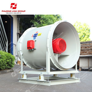 Ventilateur axial de gaine Phuong Linh Group 36 pouces à pales en acier, électrique 380V AC avec base, roulement à billes, pour pressurisation de couloir d'escalier - Product Image 2