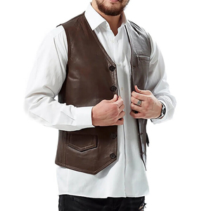 Nuevo Precio al por Mayor, Chaleco de Cuero de Alta Calidad Super Rider, Chaleco de Motociclista de Cuero para Hombre - Product Image 4