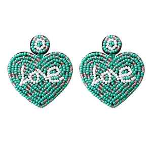 Pendientes de Estilo Étnico con Diseño de Corazón, para Mujer, con Estampado de Progreso, en Forma de Lágrima, Joyería de Moda, Regalo para Mujer - Product Image 1