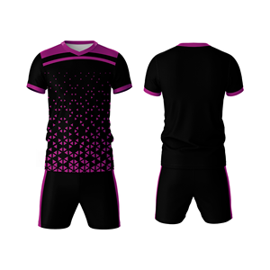 Conjunto de Camiseta de Fútbol Geométrica Negra y Dorada para Hombre, Manga Corta, Cuello en V, Absorbe la Humedad, Ajuste Atlético, Uniformes para Todas las Temporadas - Product Image 2