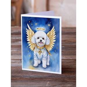 แปลก Bichon frise นางฟ้าของฉัน A7การ์ดอวยพรแพ็ค8การ์ดเปล่าพร้อมซองจดหมายขนาด5x7 - Product Image 2