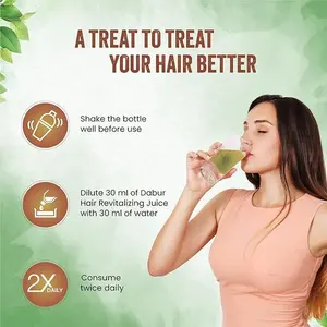 Extracto Herbal Líquido Dabur para el Crecimiento del Cabello y Control de la Caída con Aloe Vera, Bhringraj, Ashwagandha y Noni - Product Image 6