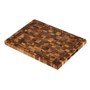 Tabla de cortar rectangular de madera con diseño de mosaico, antideslizante, para cocina - Product Image 3