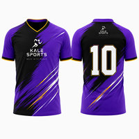 Maillot de football unisexe de qualité supérieure, coupe classique, 100% polyester, design personnalisé par sublimation, respirant, col rond, manches courtes