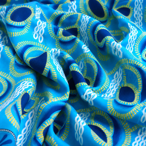 Tissu imprimé wax pour Kaftan Abaya des Émirats Arabes Unis, satin doux, imprimé numérique, broderie, pour les acheteurs de textiles de mode modeste - Product Image 1