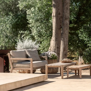 Sofá de Madera de Teca de 2 Plazas para Exteriores, Ecológico, Duradero, Diseño Moderno, Confort Lujoso, Tamaño Personalizado, Antideslizante, para Hotel o Villa - Product Image 2