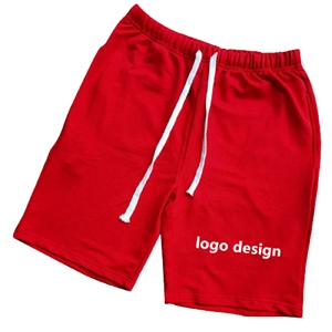 Shorts de sport décontractés pour hommes en coton épais 280 g/m² avec logo personnalisé, respirants – Grande Vente - Product Image 1