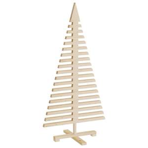Sapin de Noël en bois massif de pin de 47,2 pouces pour la décoration, ornement de Noël en bois artisanal - Product Image 2
