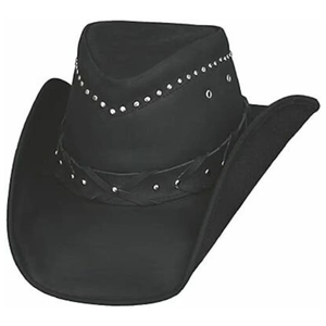 Black <b>Western</b> Cowboy <b>Hat</b> With Studs Unisex Adult 56-58CM Four Seasons Casual Style - Product Image 4