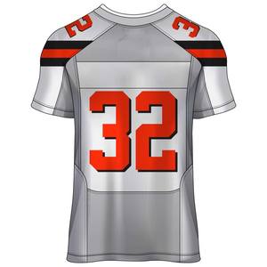 Conjunto de Uniforme de Fútbol Americano para Adultos, Talla Grande, Jersey Sublimado con Cuello en V, Logotipo Personalizado en la Espalda, Ropa Deportiva Unisex - Product Image 6