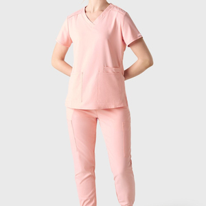 Uniforme de Spa Rosa de Poliéster y Spandex, Talla Grande, Uniforme de Enfermería de Algodón, Conjuntos de Uniformes de Enfermera a la Moda para Mujer - Product Image 4