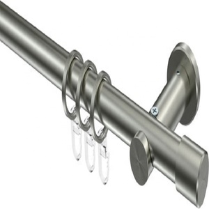 Tringle à vêtements créative en métal TCM-9712 de luxe en laiton, à fixation murale/plafond, nickel poli, détachable, pour armoire et fenêtre - Product Image 2