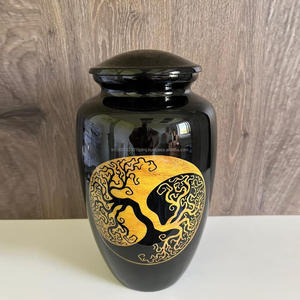 Meilleures ventes d'urnes de crémation américaines en aluminium pour les cendres humaines et adultes Urnes de crémation en métal en gros pour les cendres masculines et féminines - Product Image 1