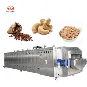 Gelgoog Automatic Nut Roasting Machine for Cocoa <b>Bean</b> Cashew Peanuts Seeds Roast Machine Stainless Steel Food Grade Factory Use - Product Image 2