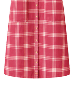 Robe chemise à carreaux rouges pour femme, manches longues, boutonnée, mi-longue, décontractée, coupe ample, en coton tissé avec poches, style quotidien pour le printemps - Product Image 5