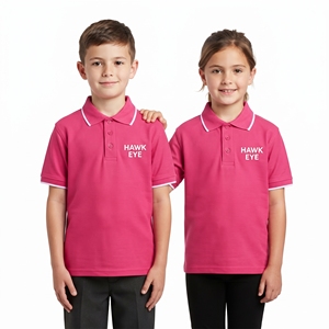 <b>Kids</b> Cotton Polo Shirt Short Sleeve Button Up Collar Leisure Top Custom Logo Regular Fit Unisex Children's School Wear - Product Image 4
