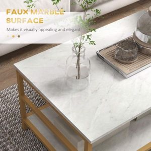 Set di 2 Tavolini Laterali Combinabili Fatti a Mano, Tavolini da Caffè e Tè Convertibili in Pietra Sinterizzata per Soggiorno e Decorazione Casa - Product Image 4