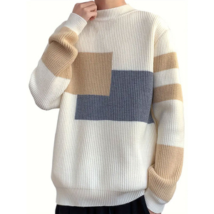 <b>Men</b> Stand Collar Knit Sweater Half Button Soft Warm <b>Long</b> Sleeve Casual Comfortable Daily Wear Autumn Winter OEM ODM Production - Product Image 5